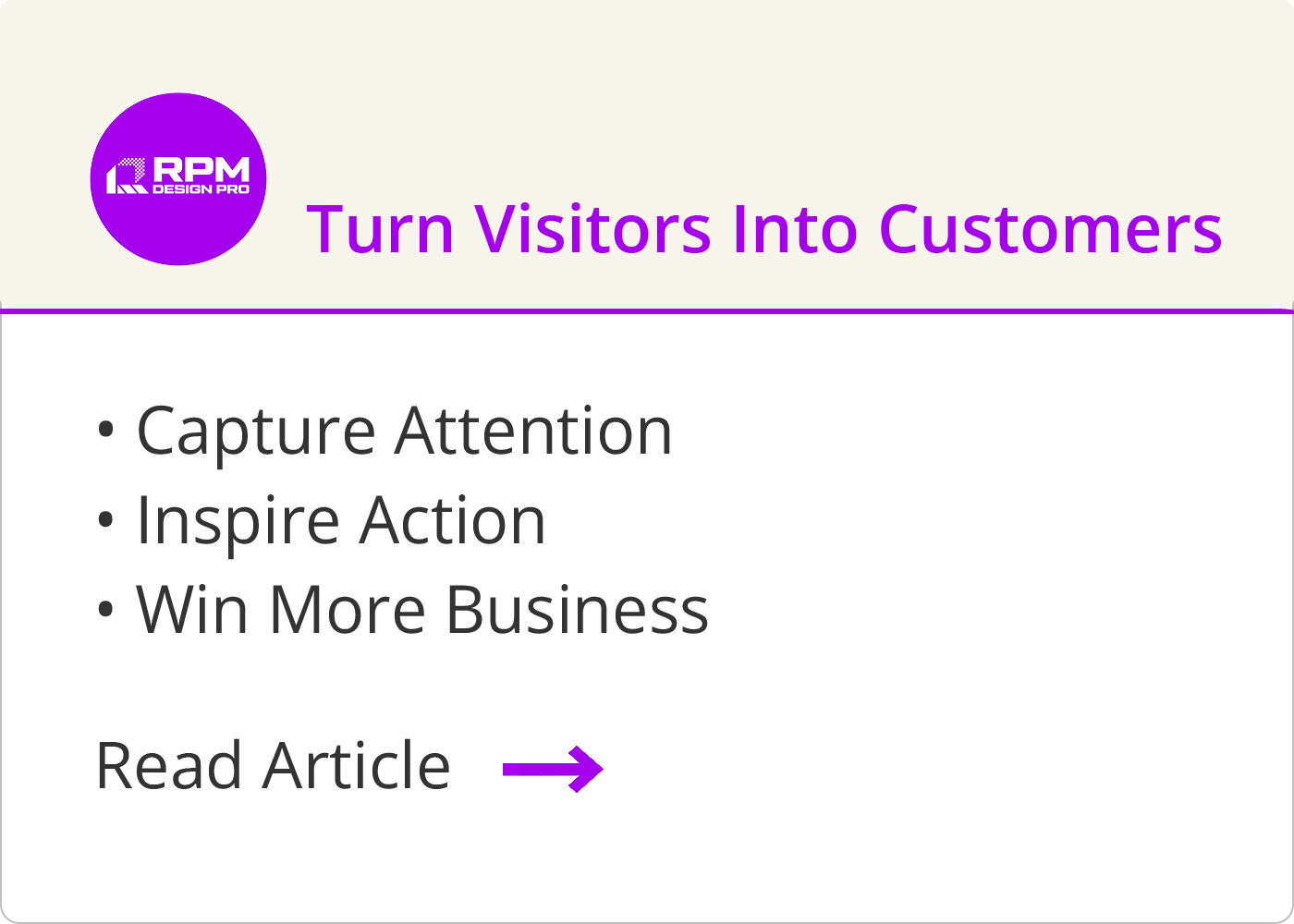 Turn visitors into customers with effective website design