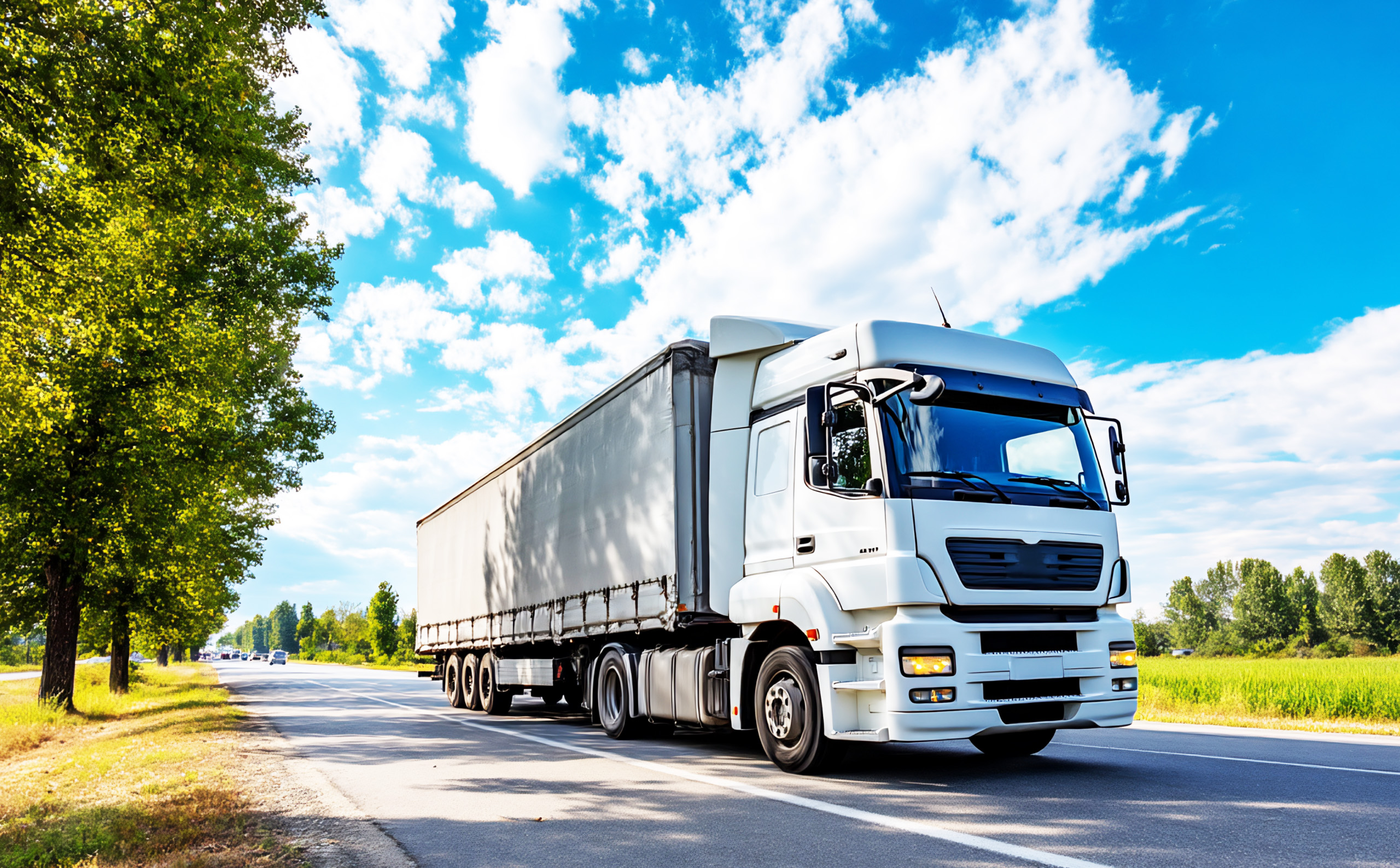 Commercial freight truck representing transportation and logistics